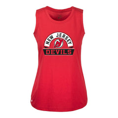 NHL New Jersey Devils Levelwear Women's Macy Banner Arch Tank Top - Red