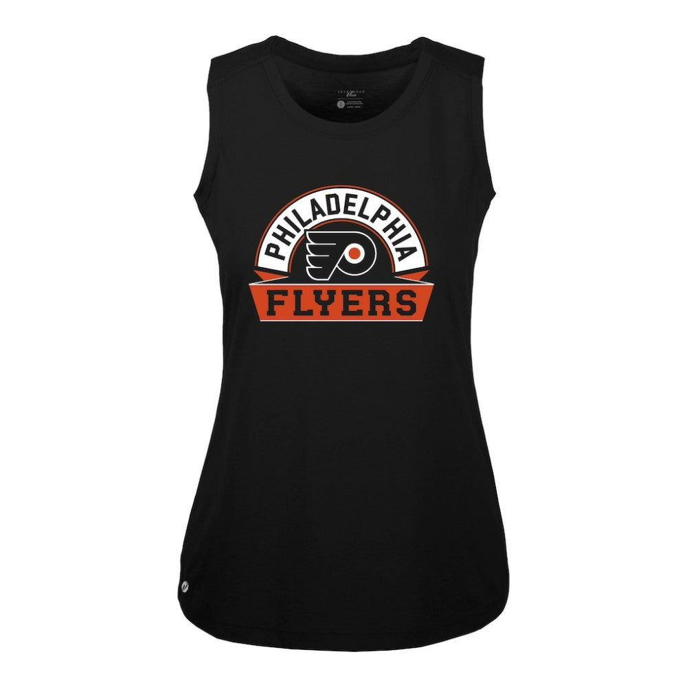 NHL Philadelphia Flyers Levelwear Women's Macy Banner Arch Tank Top - Black