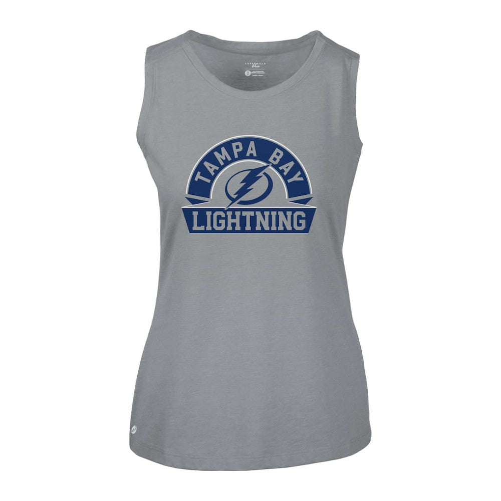 NHL Tampa Bay Lightning Levelwear Women's Macy Banner Arch Tank Top - Gray