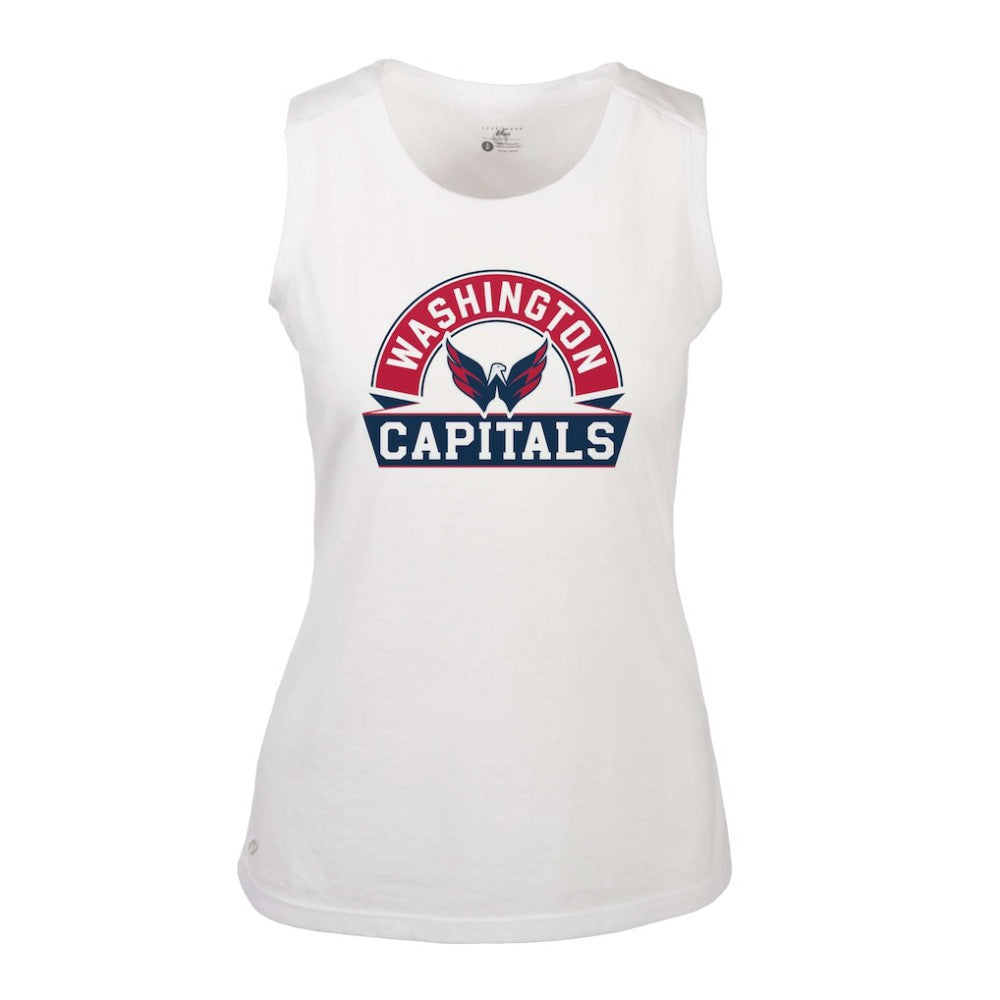 NHL Washington Capitals Levelwear Women's Macy Banner Arch Tank Top - White