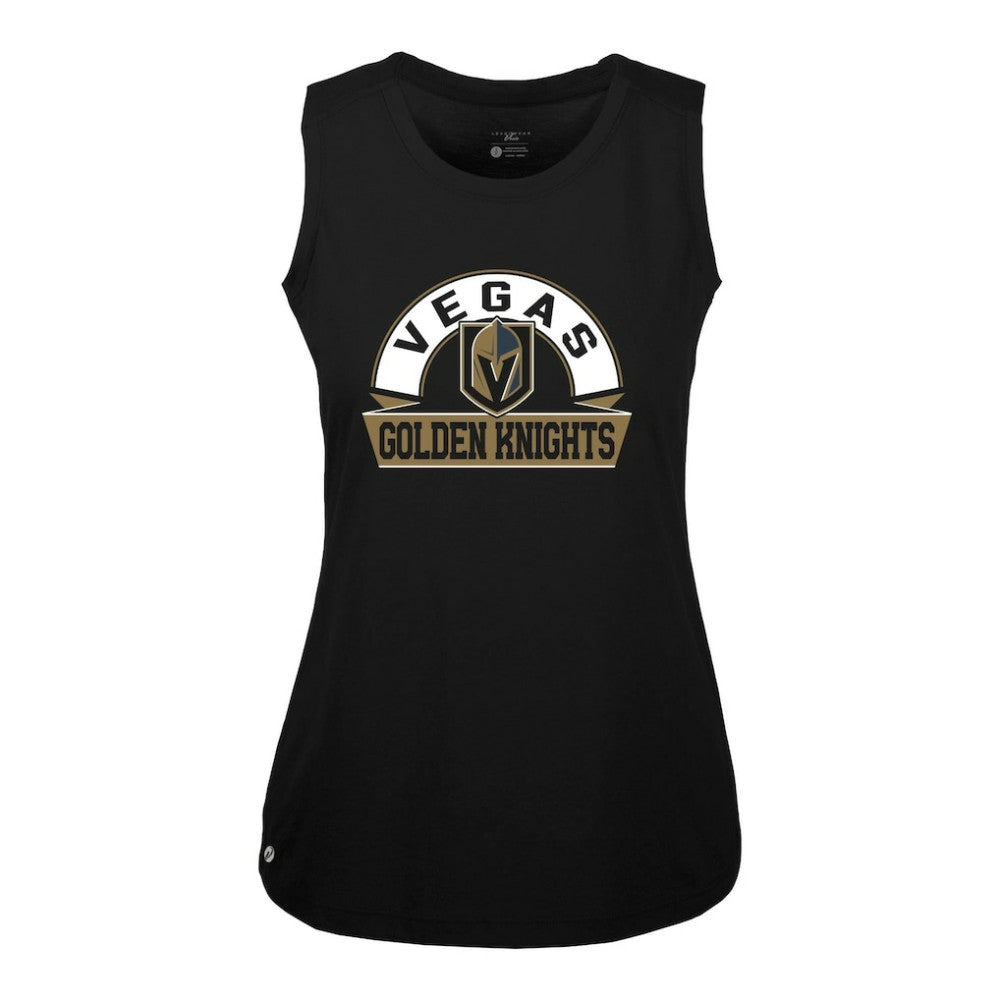NHL Vegas Golden Knights Levelwear Women's Macy Banner Arch Tank Top - Black