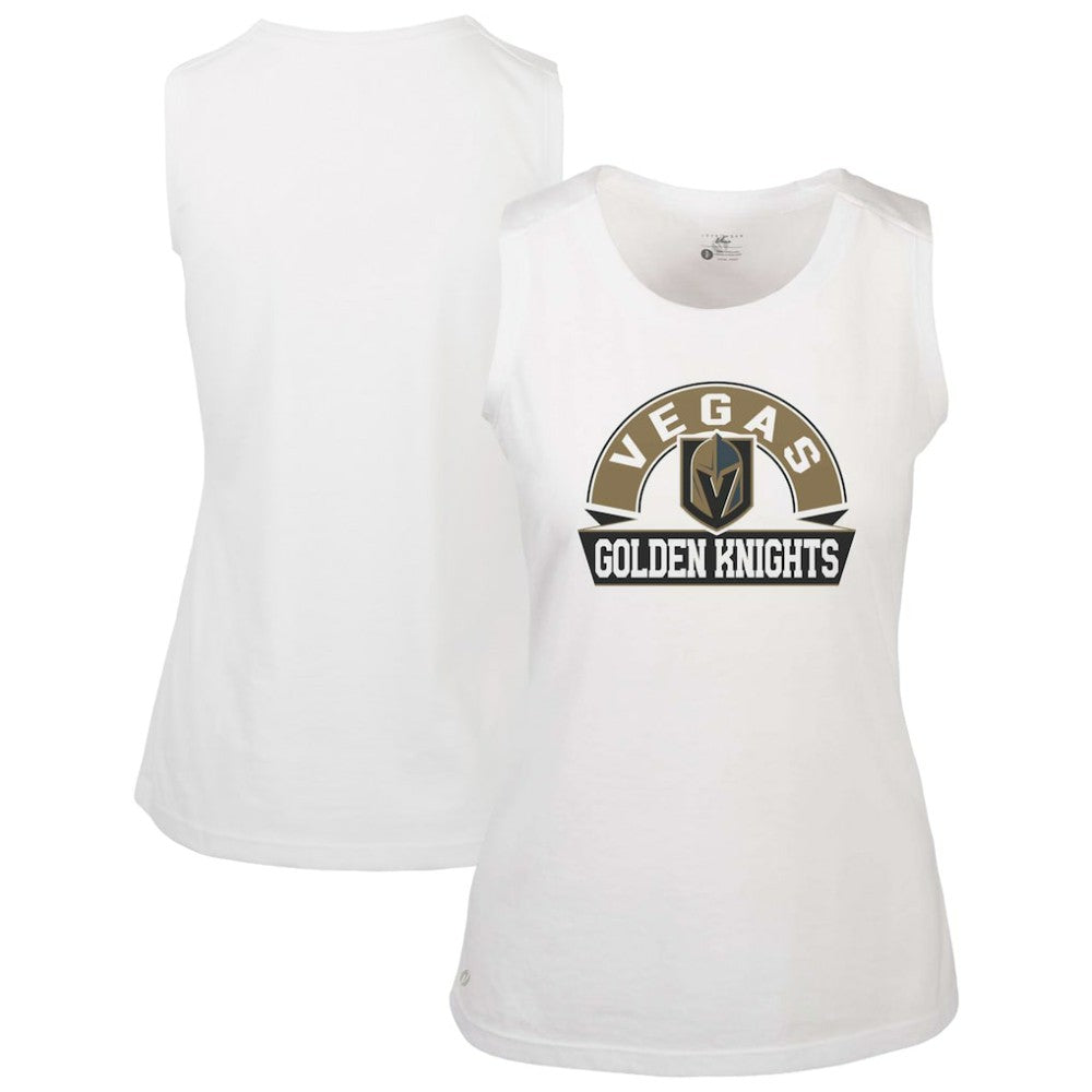 NHL Vegas Golden Knights Levelwear Women's Macy Banner Arch Tank Top - White