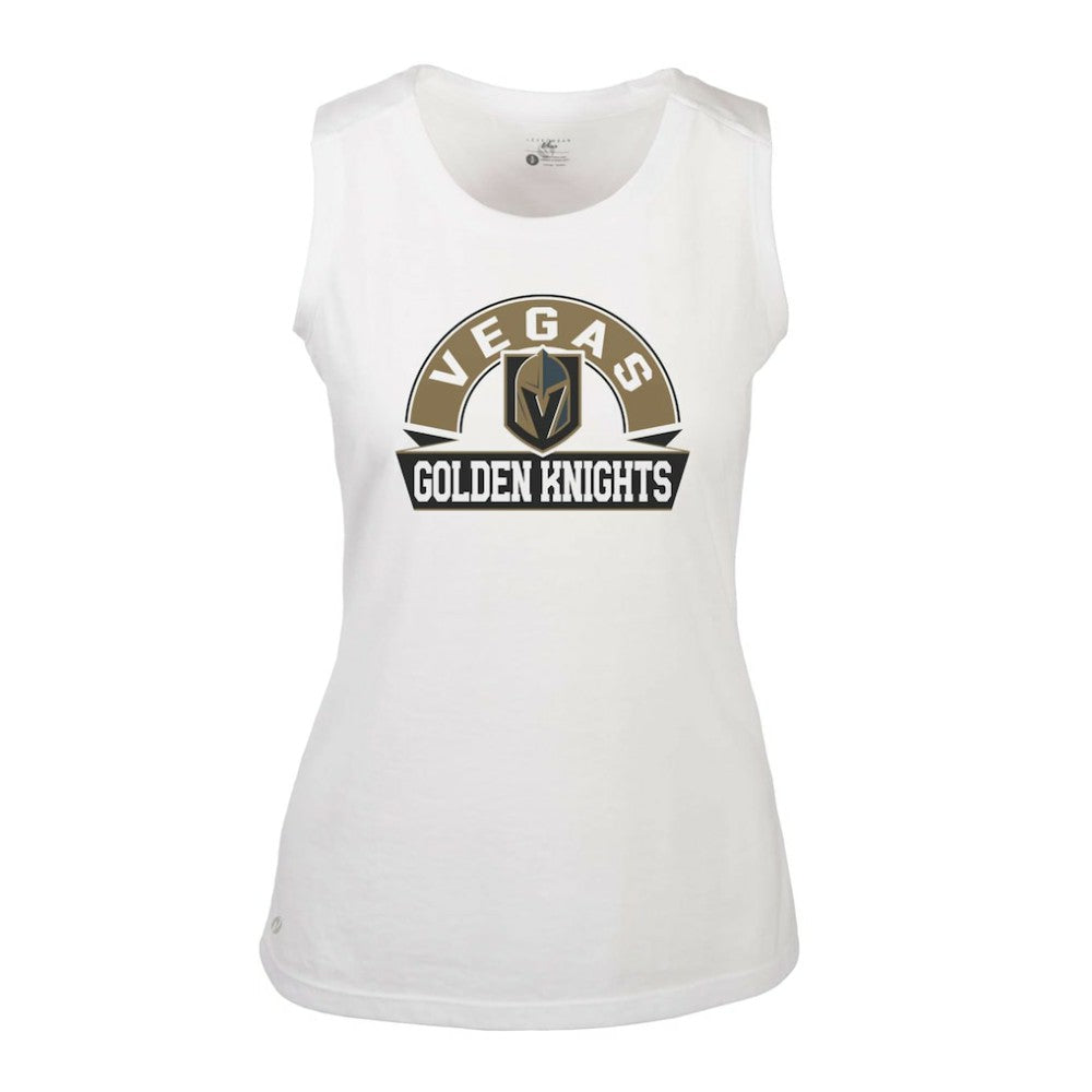 NHL Vegas Golden Knights Levelwear Women's Macy Banner Arch Tank Top - White