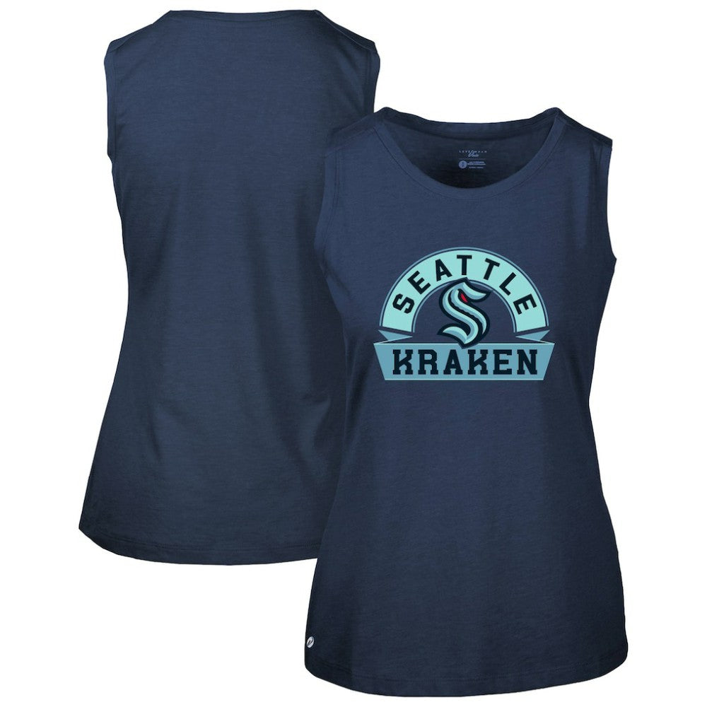 NHL Seattle Kraken Levelwear Women's Macy Banner Arch Tank Top - Deep Sea Blue