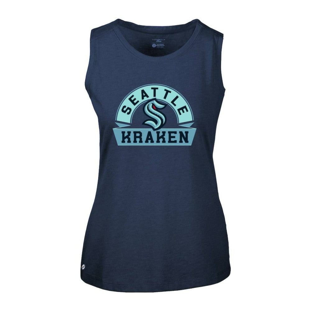 NHL Seattle Kraken Levelwear Women's Macy Banner Arch Tank Top - Deep Sea Blue