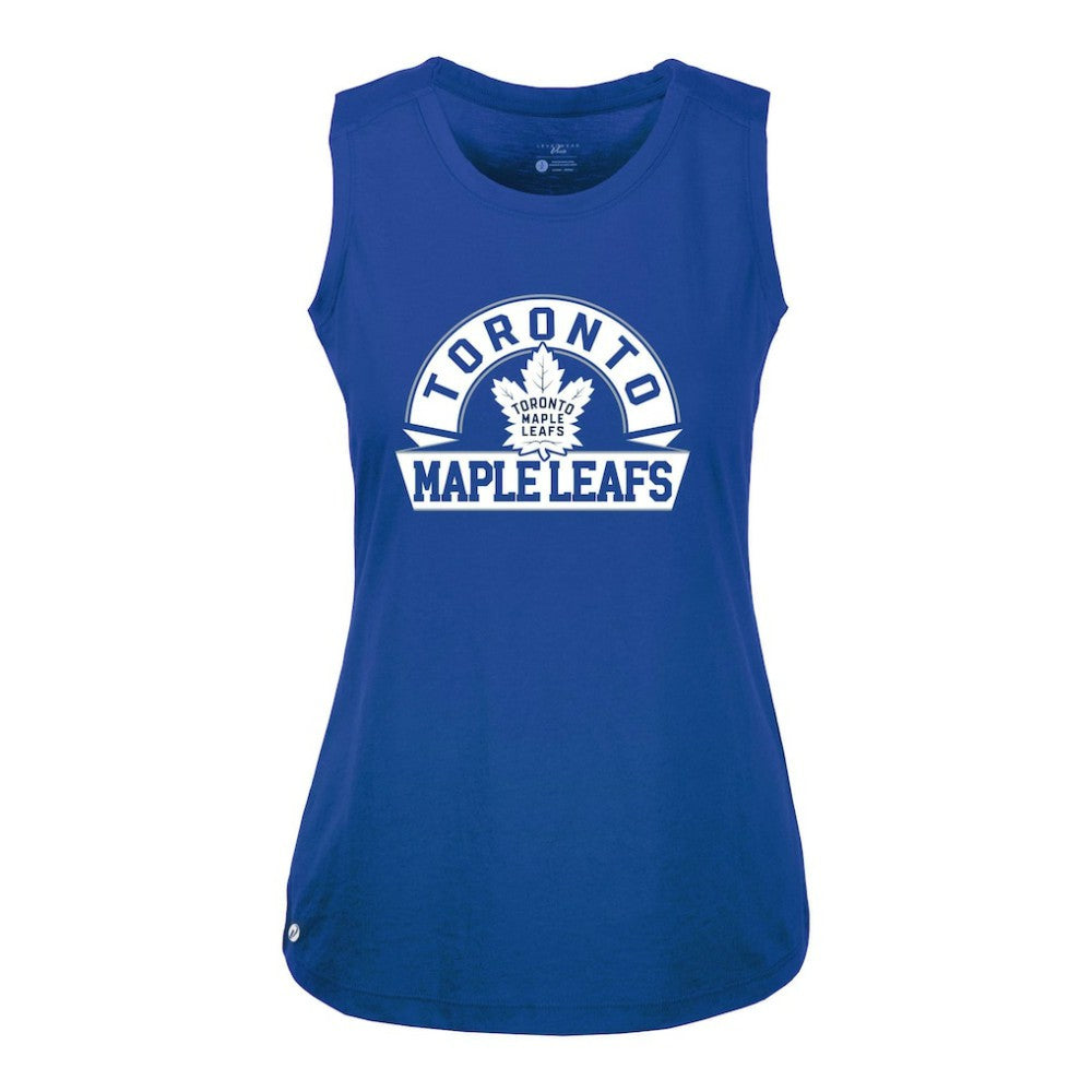 NHL Toronto Maple Leafs Levelwear Women's Macy Banner Arch Tank Top - Royal