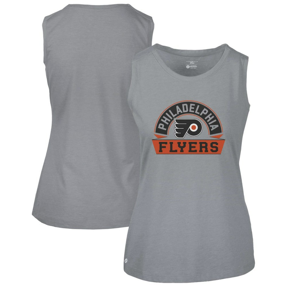 NHL Philadelphia Flyers Levelwear Women's Macy Banner Arch Tank Top - Gray