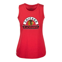 NHL Chicago Blackhawks Levelwear Women's Macy Banner Arch Tank Top - Red