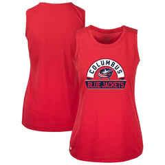 NHL Columbus Blue Jackets Levelwear Women's Macy Banner Arch Tank Top - Red