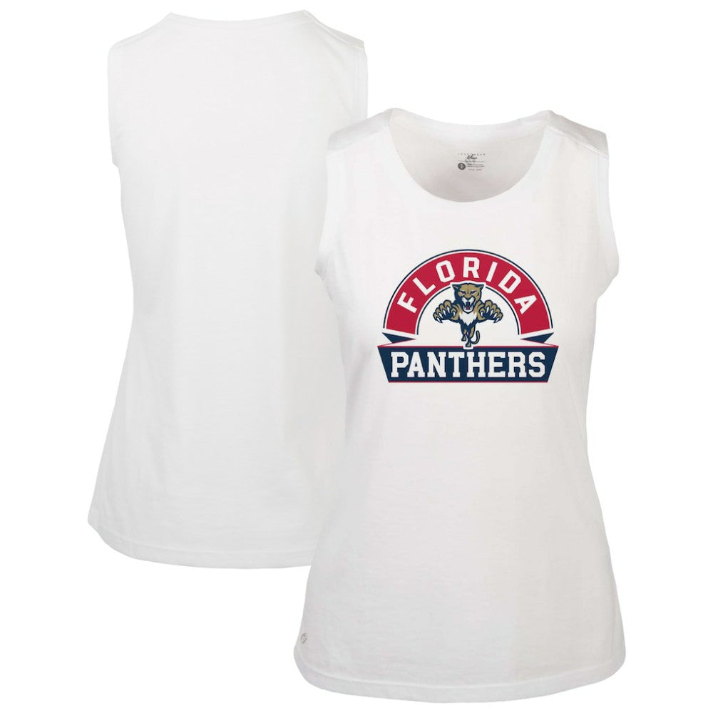 NHL Florida Panthers Levelwear Women's Macy Banner Arch Tank Top - White