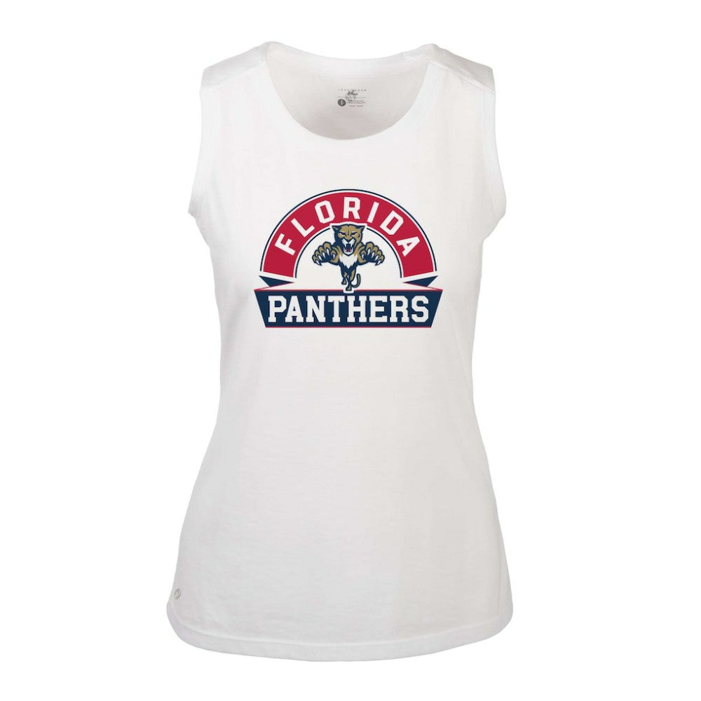 NHL Florida Panthers Levelwear Women's Macy Banner Arch Tank Top - White