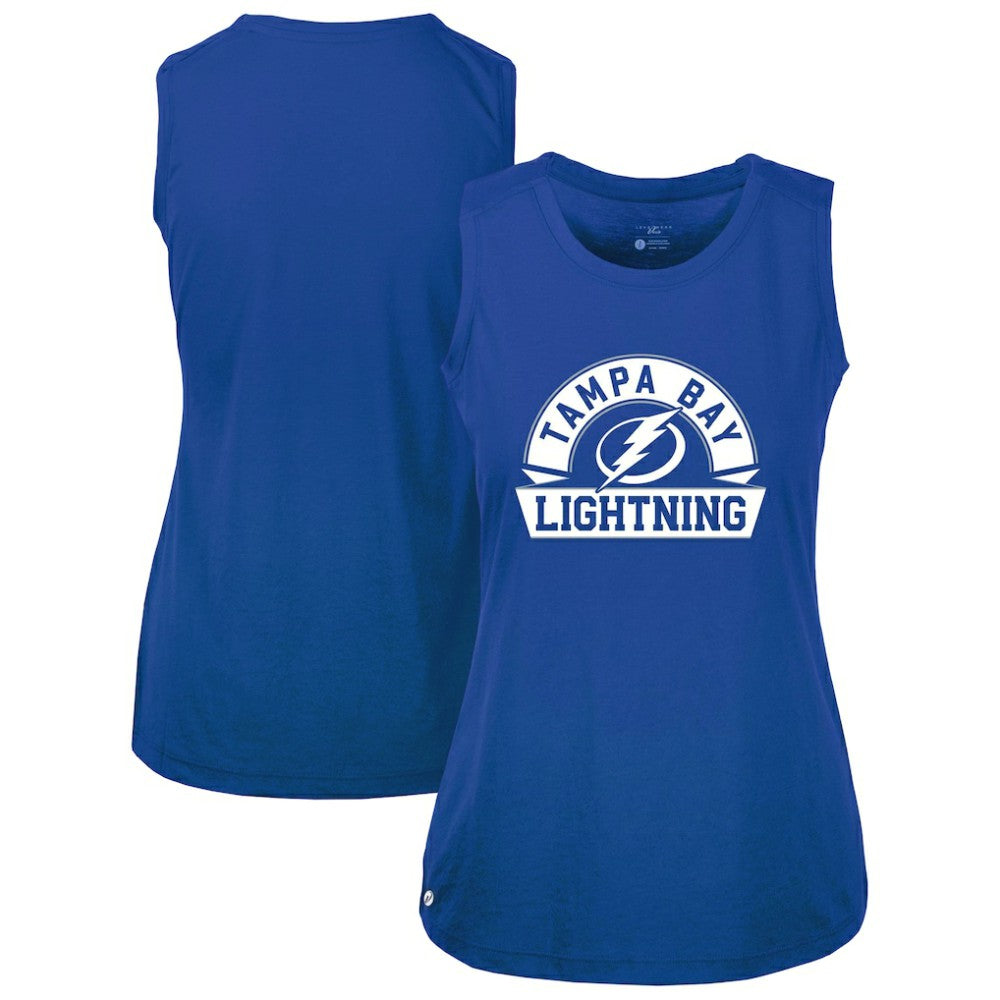 NHL Tampa Bay Lightning Levelwear Women's Macy Banner Arch Tank Top - Royal