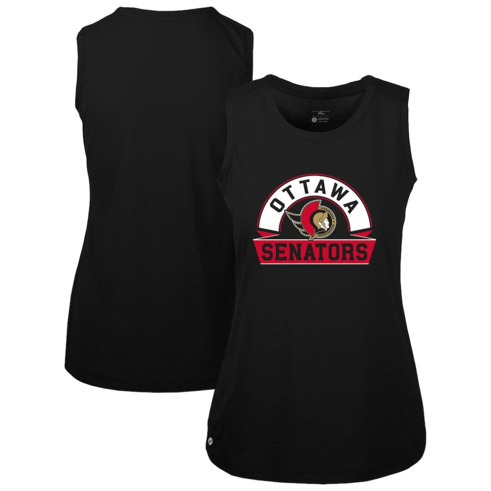 NHL Ottawa Senators Levelwear Women's Macy Banner Arch Tank Top - Black