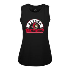 NHL Ottawa Senators Levelwear Women's Macy Banner Arch Tank Top - Black