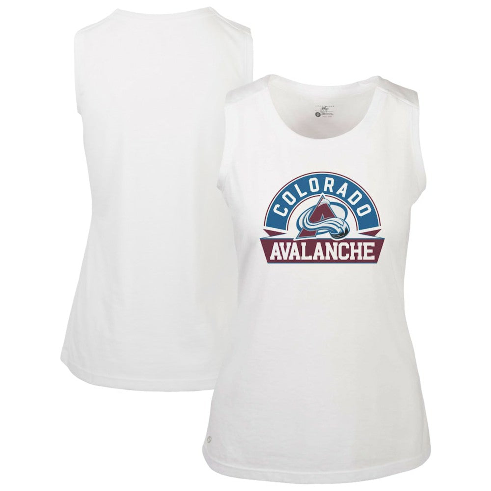 NHL Colorado Avalanche Levelwear Women's Macy Banner Arch Tank Top - White