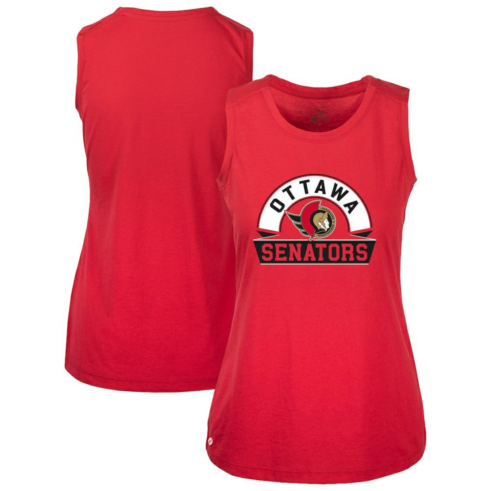NHL Ottawa Senators Levelwear Women's Macy Banner Arch Tank Top - Red