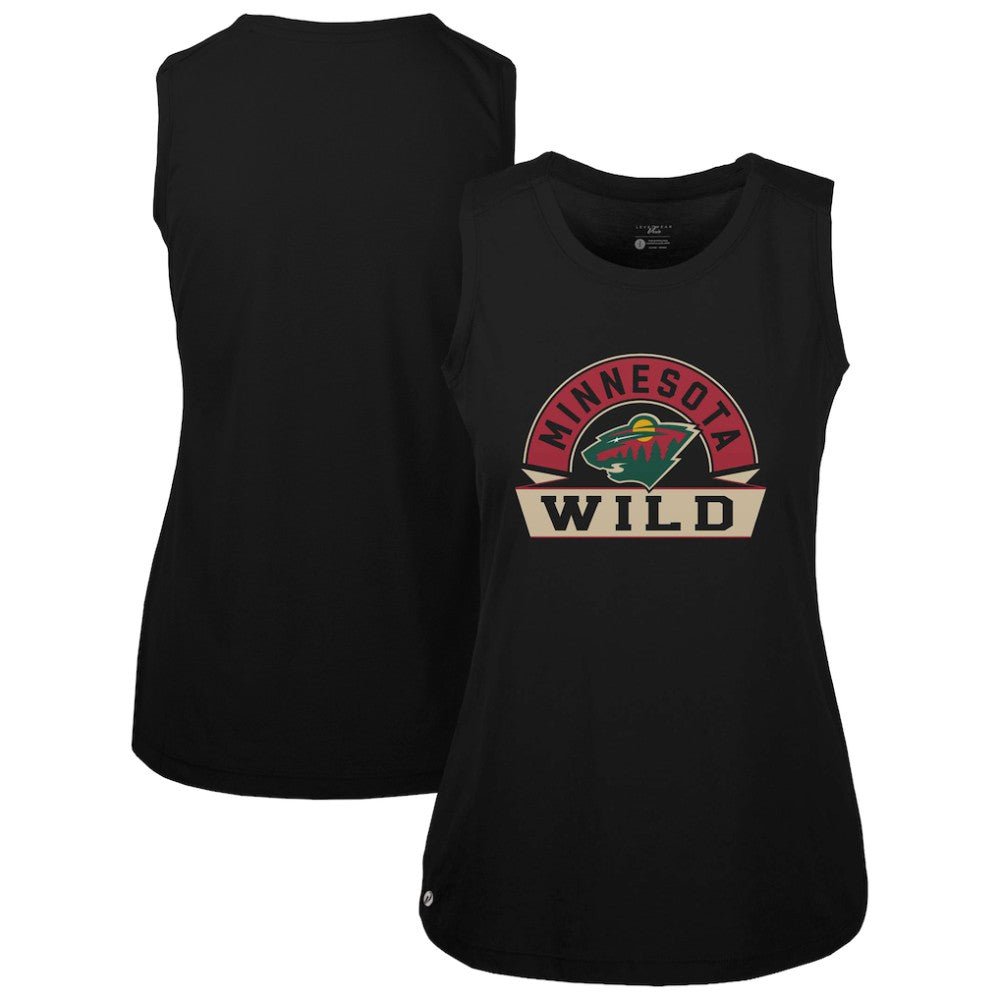 NHL Minnesota Wild Levelwear Women's Macy Banner Arch Tank Top - Black