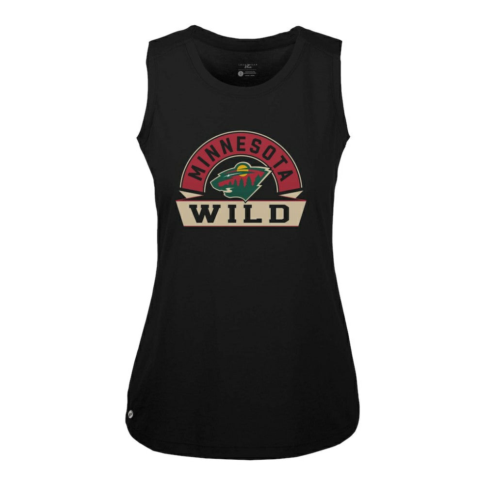 NHL Minnesota Wild Levelwear Women's Macy Banner Arch Tank Top - Black