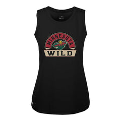 NHL Minnesota Wild Levelwear Women's Macy Banner Arch Tank Top - Black