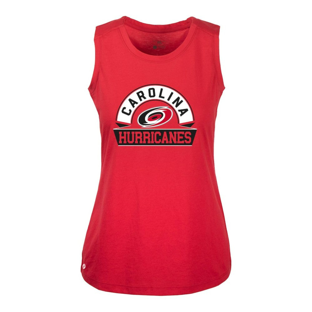 NHL Carolina Hurricanes Levelwear Women's Macy Banner Arch Tank Top - Red