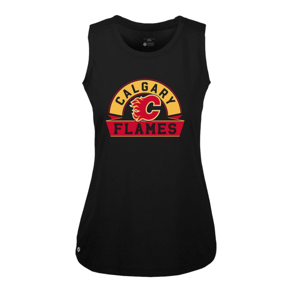NHL Calgary Flames Levelwear Women's Macy Banner Arch Tank Top - Black