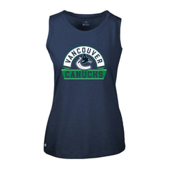 NHL Vancouver Canucks Levelwear Women's Macy Banner Arch Tank Top - Navy