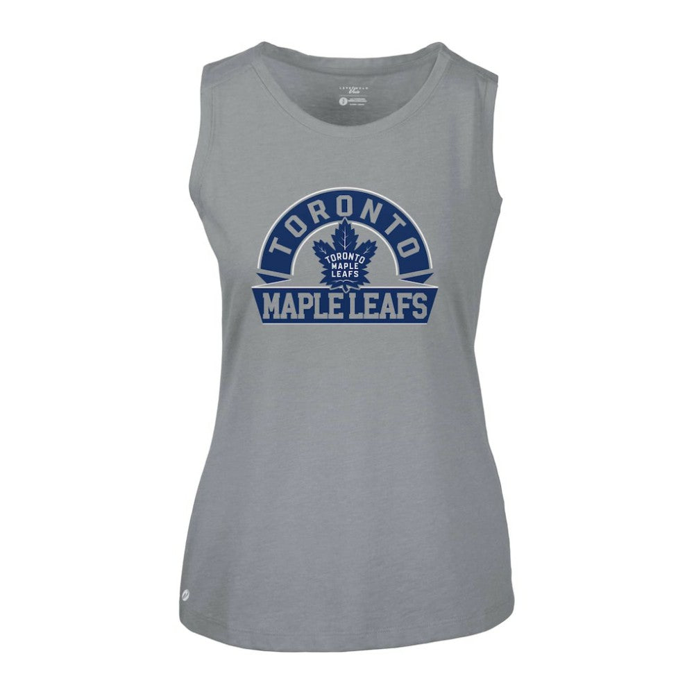 NHL Toronto Maple Leafs Levelwear Women's Macy Banner Arch Tank Top - Gray