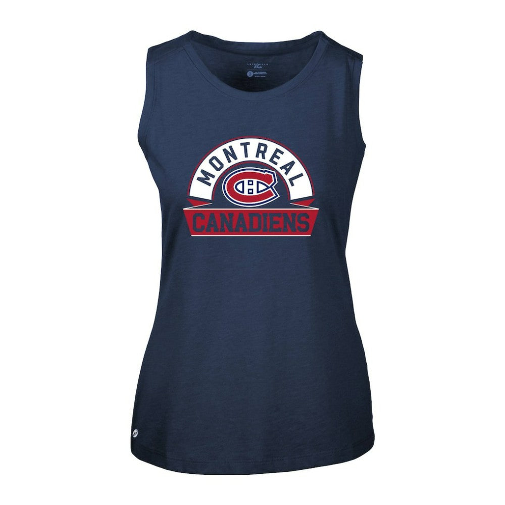 NHL Montreal Canadiens Levelwear Women's Macy Banner Arch Tank Top - Navy