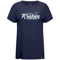 NHL Seattle Kraken Levelwear Women's Influx Monument T-Shirt - Deep Sea Blue