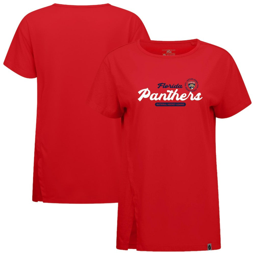 NHL Florida Panthers Levelwear Women's Influx Monument T-Shirt - Red