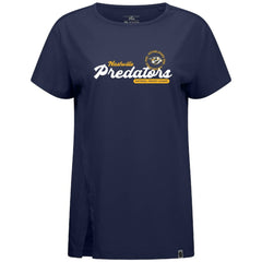 NHL Nashville Predators Levelwear Women's Influx Monument T-Shirt - Navy
