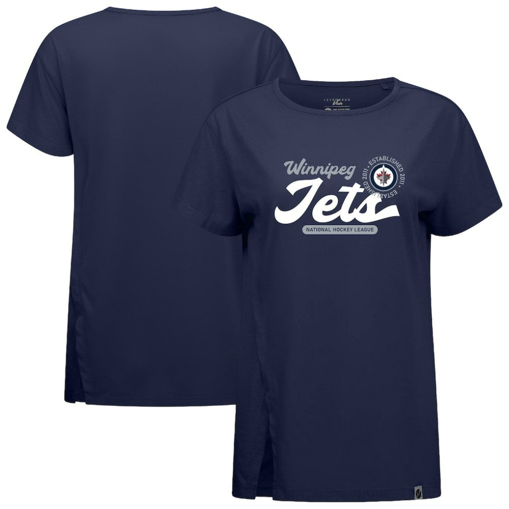 NHL Winnipeg Jets Levelwear Women's Influx Monument T-Shirt - Navy