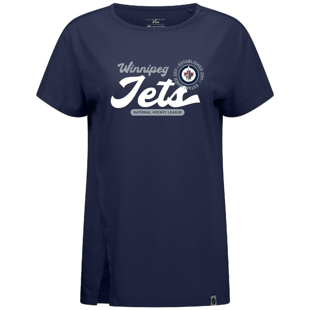 NHL Winnipeg Jets Levelwear Women's Influx Monument T-Shirt - Navy