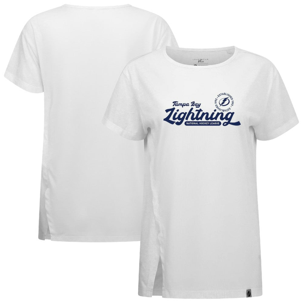 NHL Tampa Bay Lightning Levelwear Women's Influx Monument T-Shirt - White
