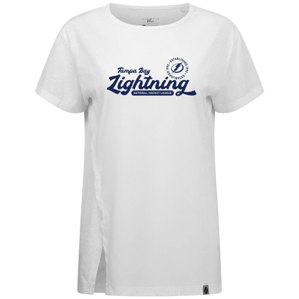 NHL Tampa Bay Lightning Levelwear Women's Influx Monument T-Shirt - White