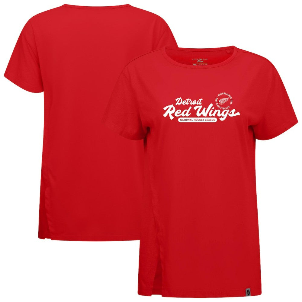 NHL Detroit Red Wings Levelwear Women's Influx Monument T-Shirt - Red