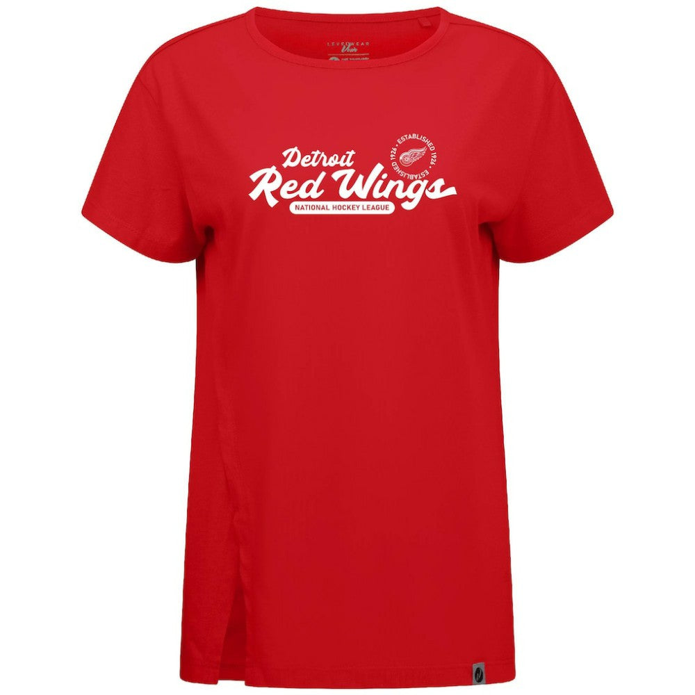 NHL Detroit Red Wings Levelwear Women's Influx Monument T-Shirt - Red