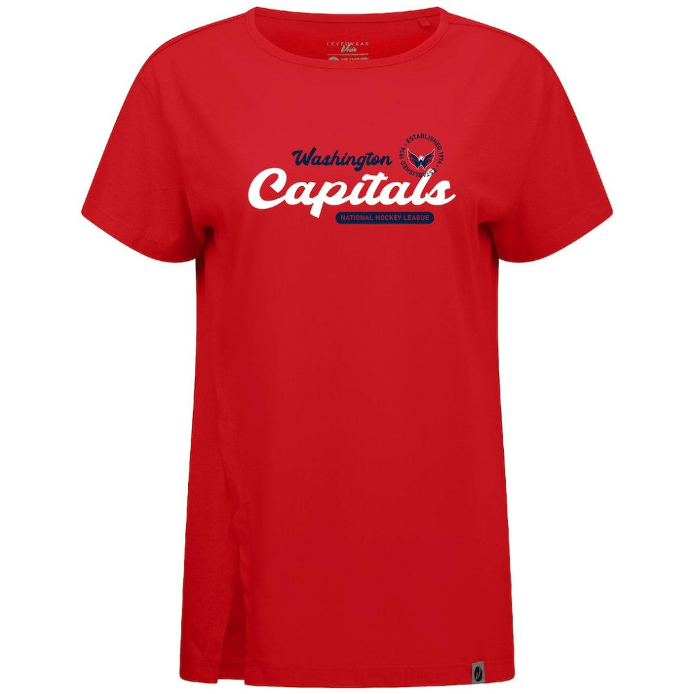 NHL Washington Capitals Levelwear Women's Influx Monument T-Shirt - Red
