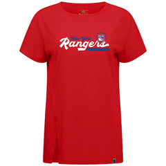 NHL New York Rangers Levelwear Women's Influx Monument T-Shirt - Red
