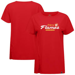 NHL Calgary Flames Levelwear Women's Influx Monument T-Shirt - Red