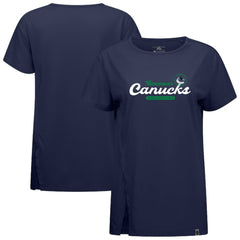 NHL Vancouver Canucks Levelwear Women's Influx Monument T-Shirt - Navy