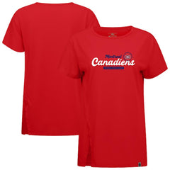NHL Montreal Canadiens Levelwear Women's Influx Monument T-Shirt - Red