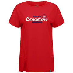 NHL Montreal Canadiens Levelwear Women's Influx Monument T-Shirt - Red