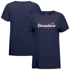 NHL Montreal Canadiens Levelwear Women's Influx Monument T-Shirt - Navy