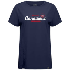 NHL Montreal Canadiens Levelwear Women's Influx Monument T-Shirt - Navy