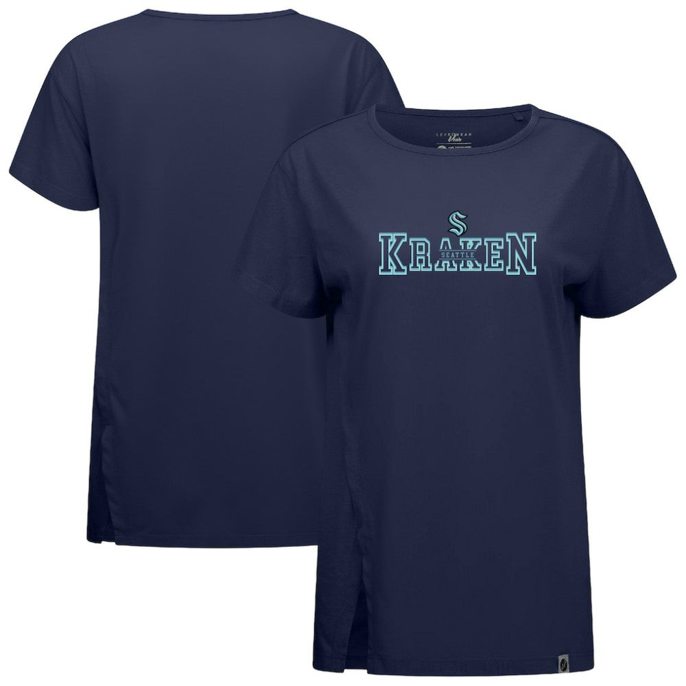 NHL Seattle Kraken Levelwear Women's Influx Journey T-Shirt - Deep Sea Blue