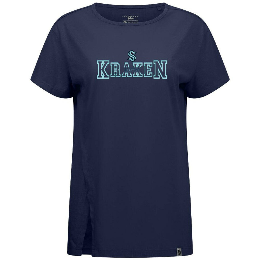 NHL Seattle Kraken Levelwear Women's Influx Journey T-Shirt - Deep Sea Blue