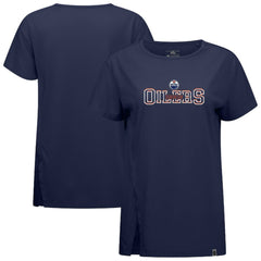NHL Edmonton Oilers Levelwear Women's Influx Journey T-Shirt - Navy