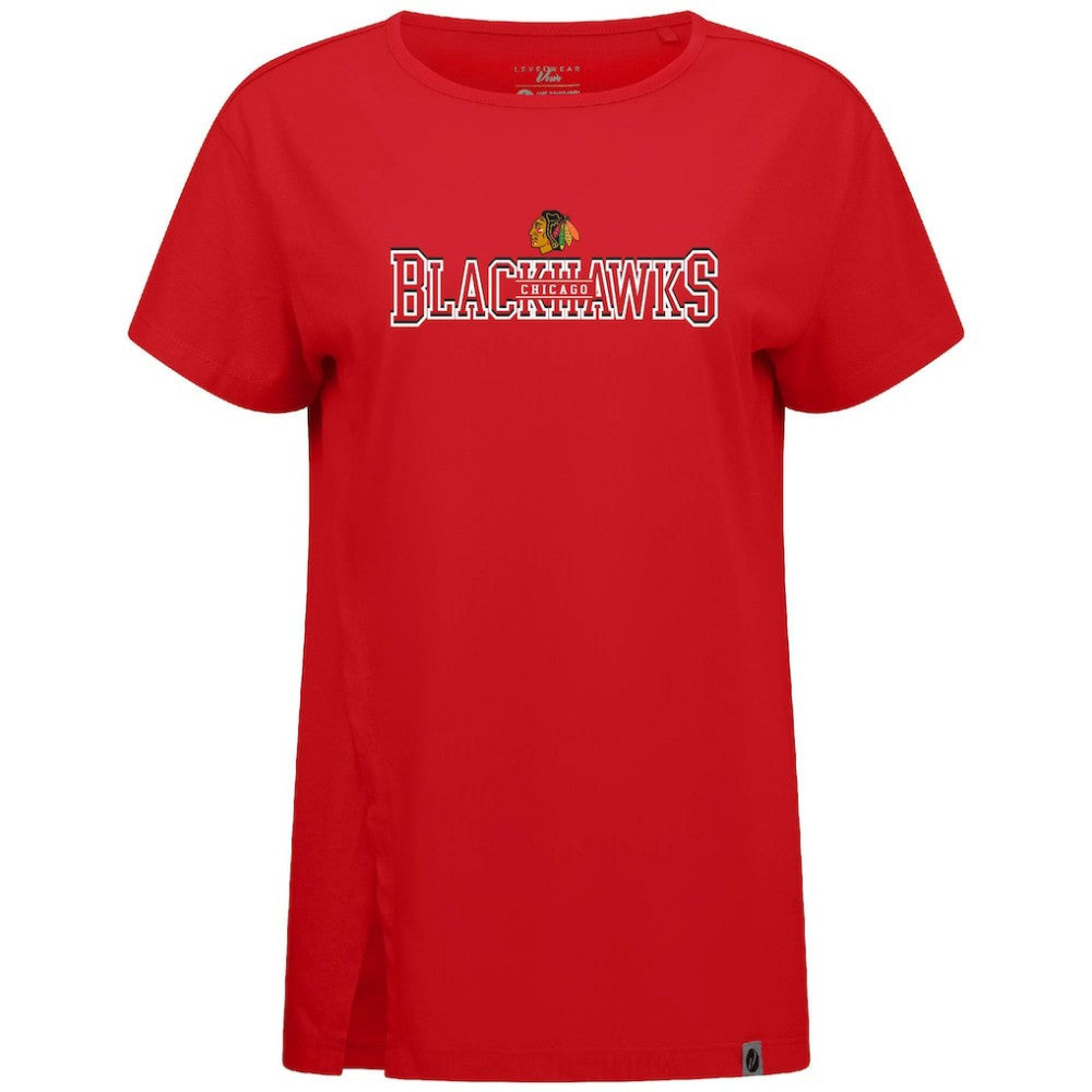 NHL Chicago Blackhawks Levelwear Women's Influx Journey T-Shirt - Red