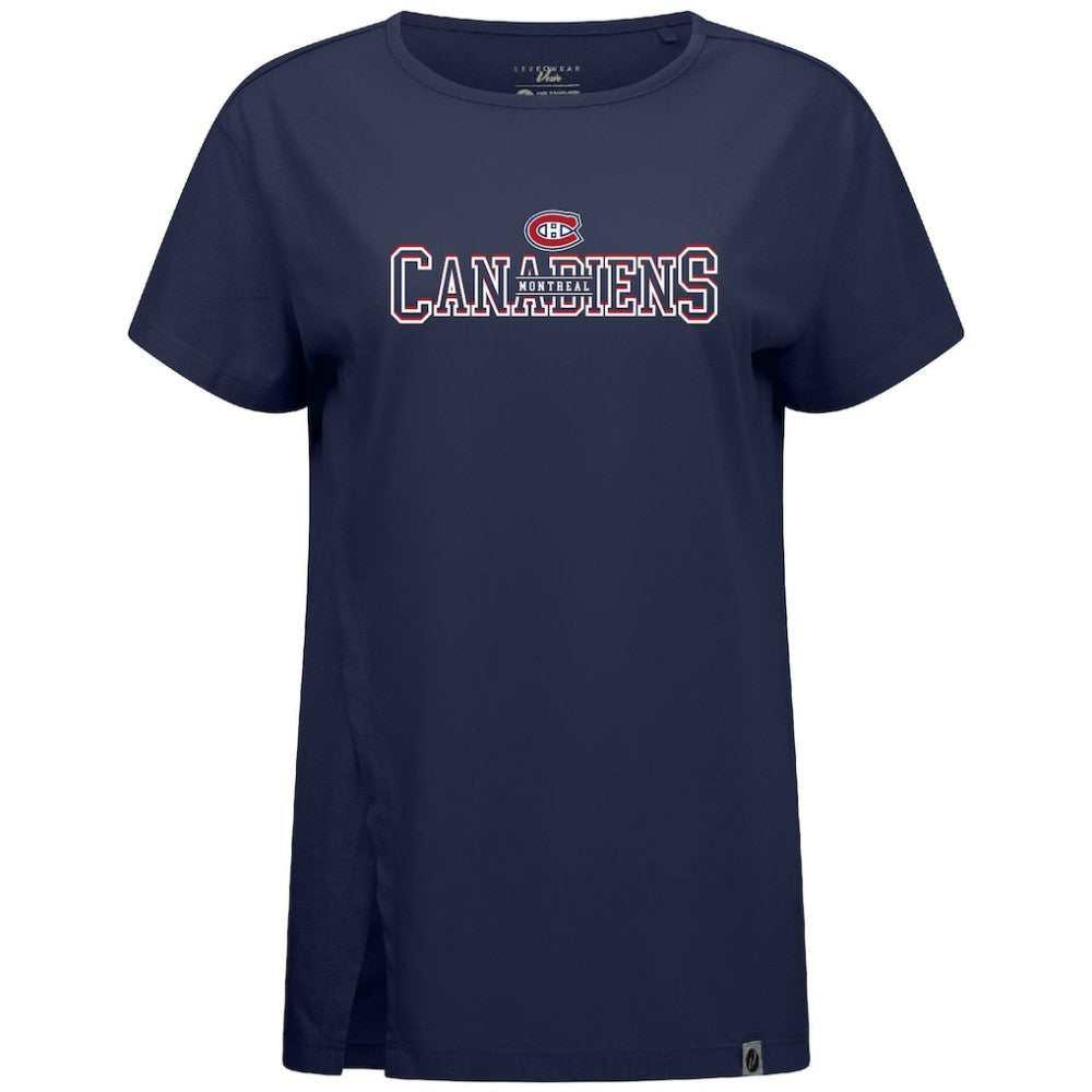 NHL Montreal Canadiens Levelwear Women's Influx Journey T-Shirt - Navy